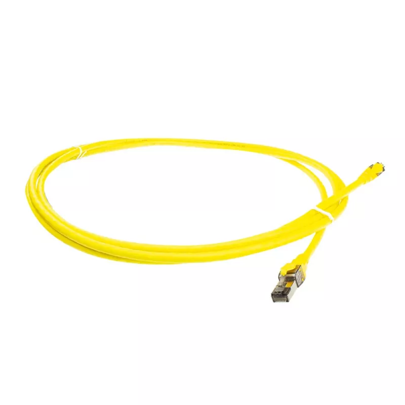 ACT geltonas 5 metrų SFTP CAT8 patch laidas su RJ45 kištukais