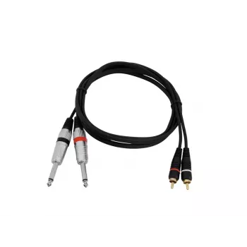 Audio kabelis Omnitronic 30225213 1,5 m 2x6,35 mm 2xRCA Juodas
