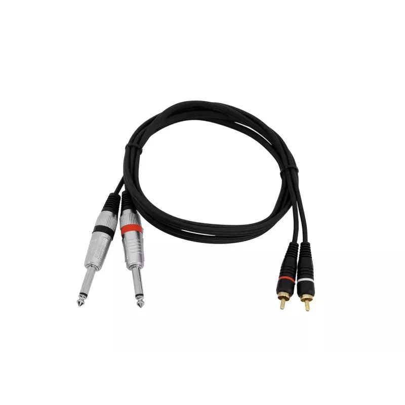 Audio kabelis Omnitronic 30225213 1,5 m 2x6,35 mm 2xRCA Juodas