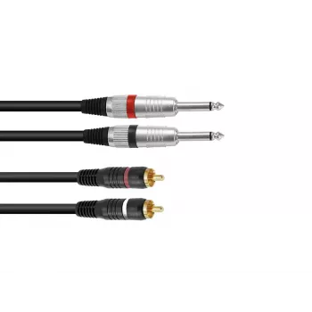 Audio kabelis Omnitronic 30225213 1,5 m 2x6,35 mm 2xRCA Juodas
