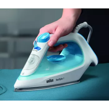 Braun TexStyle 1 SI1050BL Lygintuvas su keraminiu padu, 2000 W, mėlyna, balta