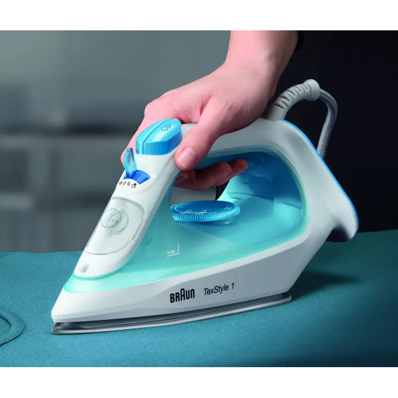 Braun TexStyle 1 SI1050BL Lygintuvas su keraminiu padu, 2000 W, mėlyna, balta