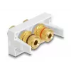 DeLOCK Easy 45 modulis 2 jungiamieji gnybtai raudonas juodas žiedas 22,5 x 45 mm