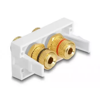 DeLOCK Easy 45 modulis 2 jungiamieji gnybtai raudonas juodas žiedas 22,5 x 45 mm