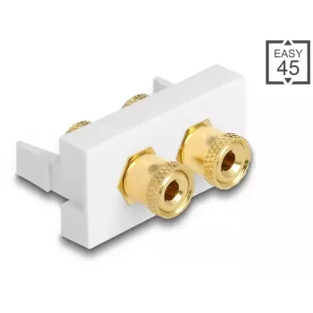 DeLOCK Easy 45 modulis 2 jungiamieji gnybtai raudonas juodas žiedas 22,5 x 45 mm