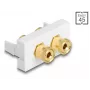 DeLOCK Easy 45 modulis 2 jungiamieji gnybtai raudonas juodas žiedas 22,5 x 45 mm