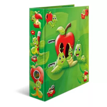 HERMA A4 segtuvas su D-žiedu Fritz the Worm, kartoninis, 285x315 mm