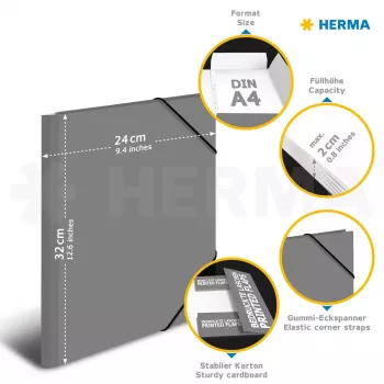 Segtuvas HERMA 19273 A4 įvairiaspalvis kartonas 285x315 mm