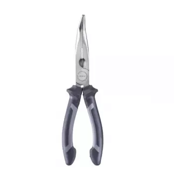 Lenktos nosies replės KWB 382610, chromo-vanadžio plienas, pilka, 20 cm