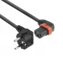 ACT maitinimo laidas CEE 7/7 kištukas (kampu) - C13 IEC Lock (kairėje pusėje kampu) juodas 3 m, EL455S