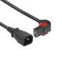ACT maitinimo laidas C14 - C13 IEC Lock (žemyn kampu) juodas 1 m, PC2044