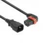 ACT maitinimo laidas C14 - C13 IEC Lock (kairysis kampinis) juodas 1 m, PC2042