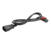 ACT maitinimo laidas C14 - C13 IEC Lock (kairysis kampinis) juodas 1 m, PC2042