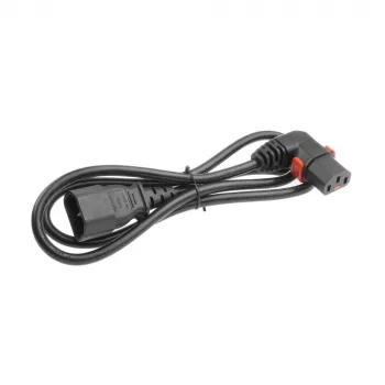 ACT maitinimo laidas C14 – C13 IEC Lock (stačiu kampu) juodas 1 m, PC2041