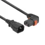 ACT maitinimo laidas C14 - C13 IEC Lock (stačiu kampu) juodas 3 m, PC2049
