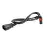 ACT maitinimo laidas C14 - C13 IEC Lock (kampuotas aukštyn) juodas 1 m, PC2043