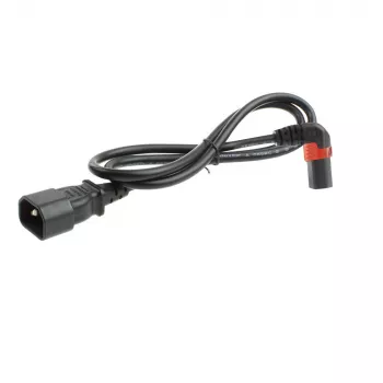 ACT maitinimo laidas C14 - C13 IEC Lock (kampuotas aukštyn) juodas 1 m, PC2043