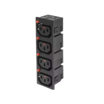 ACT C13 IEC Lock Net Entree (4x lizdai) - juoda, PA135015BK4