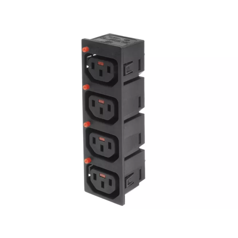 ACT C13 IEC Lock Net Entree (4x lizdai) - juoda, PA135015BK4