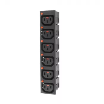 ACT C13 IEC Lock Net Entree (6 lizdų) - juoda, PA135BK6