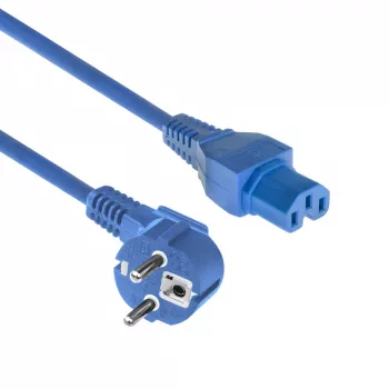 ACT maitinimo laidas CEE 7/7 kampinis kištukas C15 mėlynas 1,5 m 230V 10A