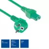 ACT maitinimo laidas su CEE 7/7 kištuku kampu C15 žalias 1 m 250 V 10 A