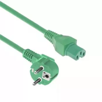 ACT maitinimo laidas CEE 7/7 kampinis kištukas į C15 žalias 2 m 250 V 10 A