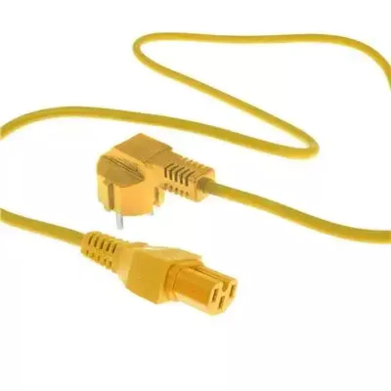 ACT maitinimo laidas CEE 7/7 kištukas kampuotas C15 geltonas 2 m 250V 10A