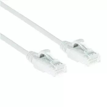 ACT White 0,5 m LSZH U/UTP CAT6 plonas jungiamasis kabelis su apsaugotais RJ45 kištukais