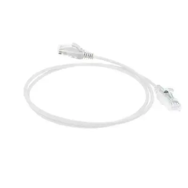 ACT White 1 metras LSZH U/UTP CAT6 duomenų centro plonas pataisos kabelis su apsaugotais RJ45 jungtimis
