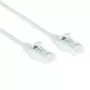 ACT White 1 metras LSZH U/UTP CAT6 duomenų centro plonas pataisos kabelis su apsaugotais RJ45 jungtimis