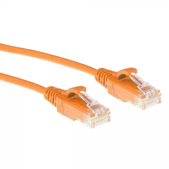 ACT Orange 10 m LSZH U/UTP CAT6 plonas šuolinis kabelis su apsaugotais RJ45 jungtimis