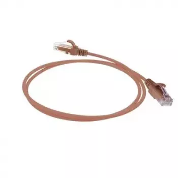 ACT Brown 2 m LSZH U/UTP CAT6 plonas jungiamasis kabelis su apsaugotais RJ45 kištukais