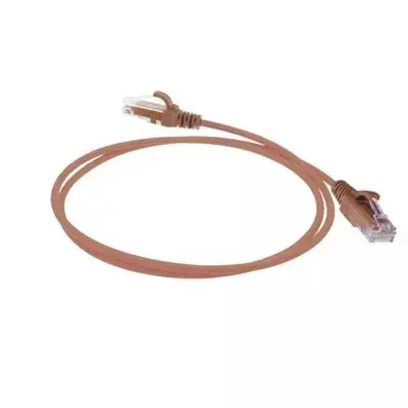 ACT Brown 2 m LSZH U/UTP CAT6 plonas jungiamasis kabelis su apsaugotais RJ45 kištukais