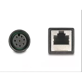 DeLOCK M12 adapterinis kabelis A-koduotas 8 kontaktų moteriškas į RJ45 moterišką 50 cm