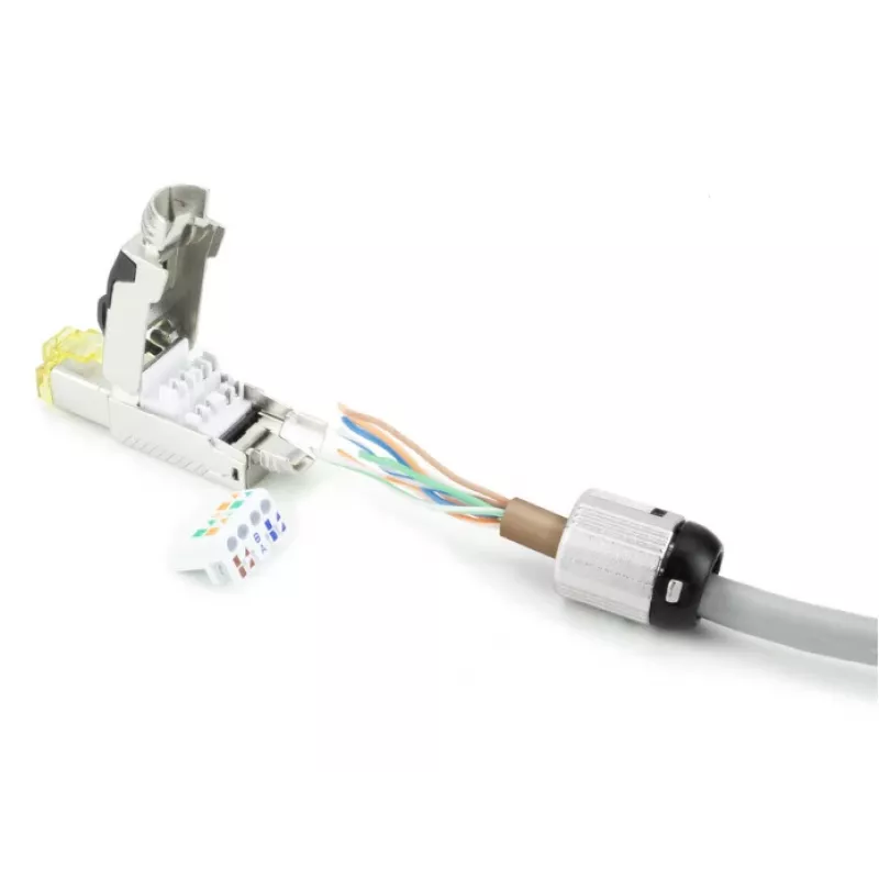 ACT CAT6A RJ45 lauko kištukas, ekranuotas, beįrankis, 4PPoE 100W