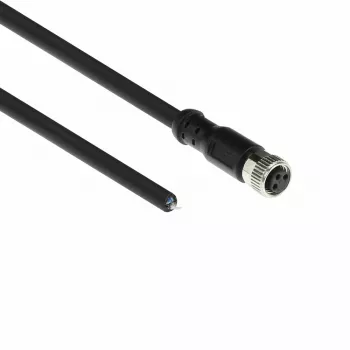 ACT Industrial jutiklio laidas 3,00 m M8A 3 kontaktų moteriškas į atvirą galą, Ultraflex Xtreme TPE, ekranuotas
