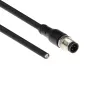 ACT Industrial 5.00 m sensorinis kabelis M12A 4 kontaktų kištukas į atvirą galą Superflex Xtreme TPE ekranuotas