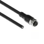 ACT Industrial 5.00 m sensorinis kabelis M12A 4 kontaktų moteriškas į atvirą galą Superflex Xtreme TPE ekranuotas