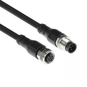 ACT Industrial 1,5 m jutiklio kabelis M12A 5 kontaktų kištukas į M12A 5 kontaktų lizdą, Superflex Xtreme TPE, ekranuotas