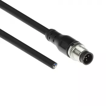 ACT Industrial 1,50 m jutiklio kabelis M12A 5 kontaktų kištukas į atvirą galą, Superflex Xtreme TPE, ekranuotas
