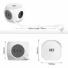ACT AC2425 ilgintuvas su USB 1.5 m 3 kištukiniai lizdai Baltas