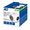 ACT AC2425 ilgintuvas su USB 1.5 m 3 kištukiniai lizdai Baltas