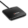 Lindy USB 2.0 išmaniosios kortelės skaitytuvas, USB, juodas, 1,2 m, 480 MB/s