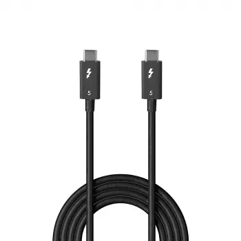 Lindy 1 m Thunderbolt 5 laidas, 80 Gbps, pasyvus, kištukas-kištukas, juodas, nikeliuotas