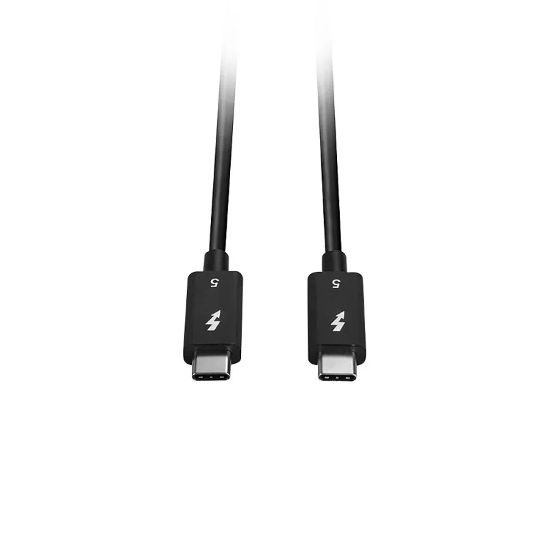 Lindy 1 m Thunderbolt 5 laidas, 80 Gbps, pasyvus, kištukas-kištukas, juodas, nikeliuotas