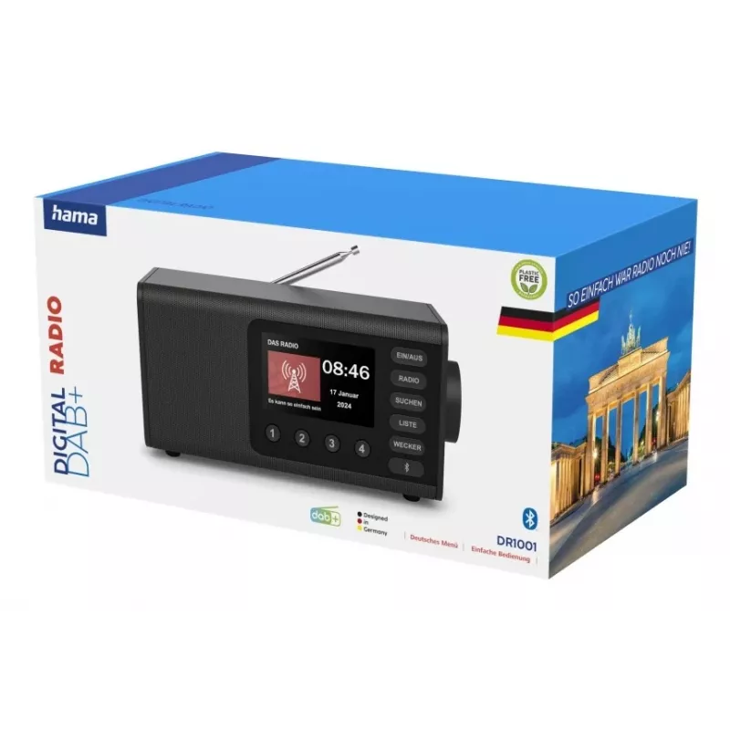 Asmeninis radijo imtuvas Hama DR1001 Skaitmeninis DAB DAB+ FM 5W TFT Ekranas