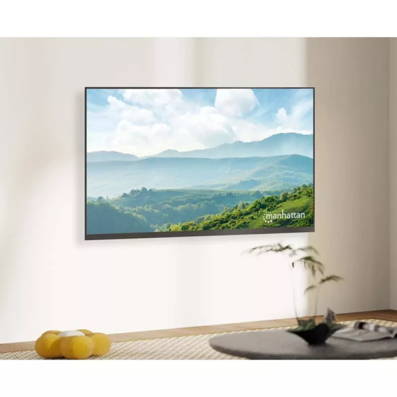 Manhattan Pivoting Wall Mount laikiklis televizoriui ir monitoriui (pakreipiamas ir pasukamas), ekranams nuo 13 iki 27 colių, VESA 75x75–100x100 mm, vienas sieninis stovas, maks. 30 kg