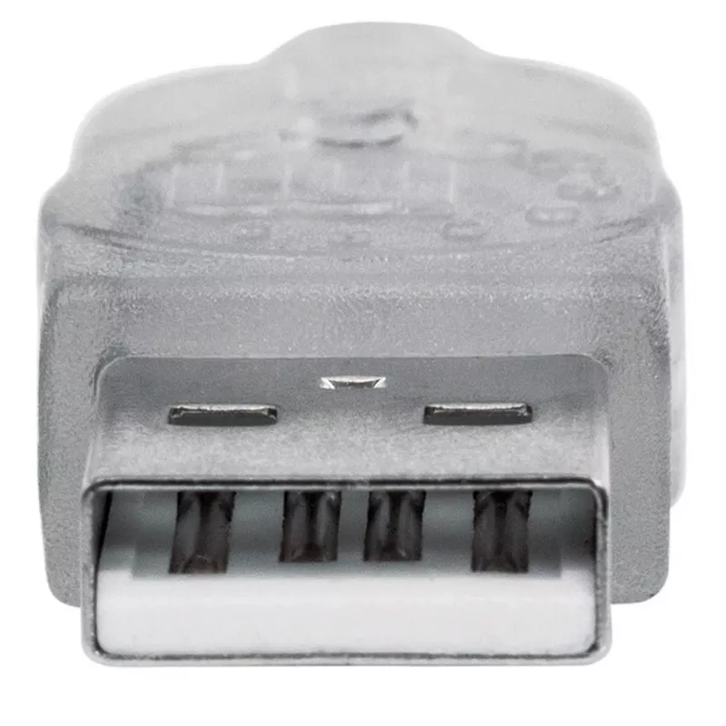 Manhattan USB-A ilginimo kabelis, 1,8 m, vyriškas/moteriškas, 480 Mbps (USB 2.0), sidabrinis