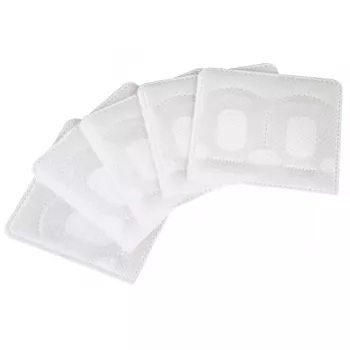 Hama lipnūs SD kortelių įdėklai, 5 vnt., MMC, SD, 2 kortelės, polipropilenas, skaidrūs, balti, 75 mm, 70 mm